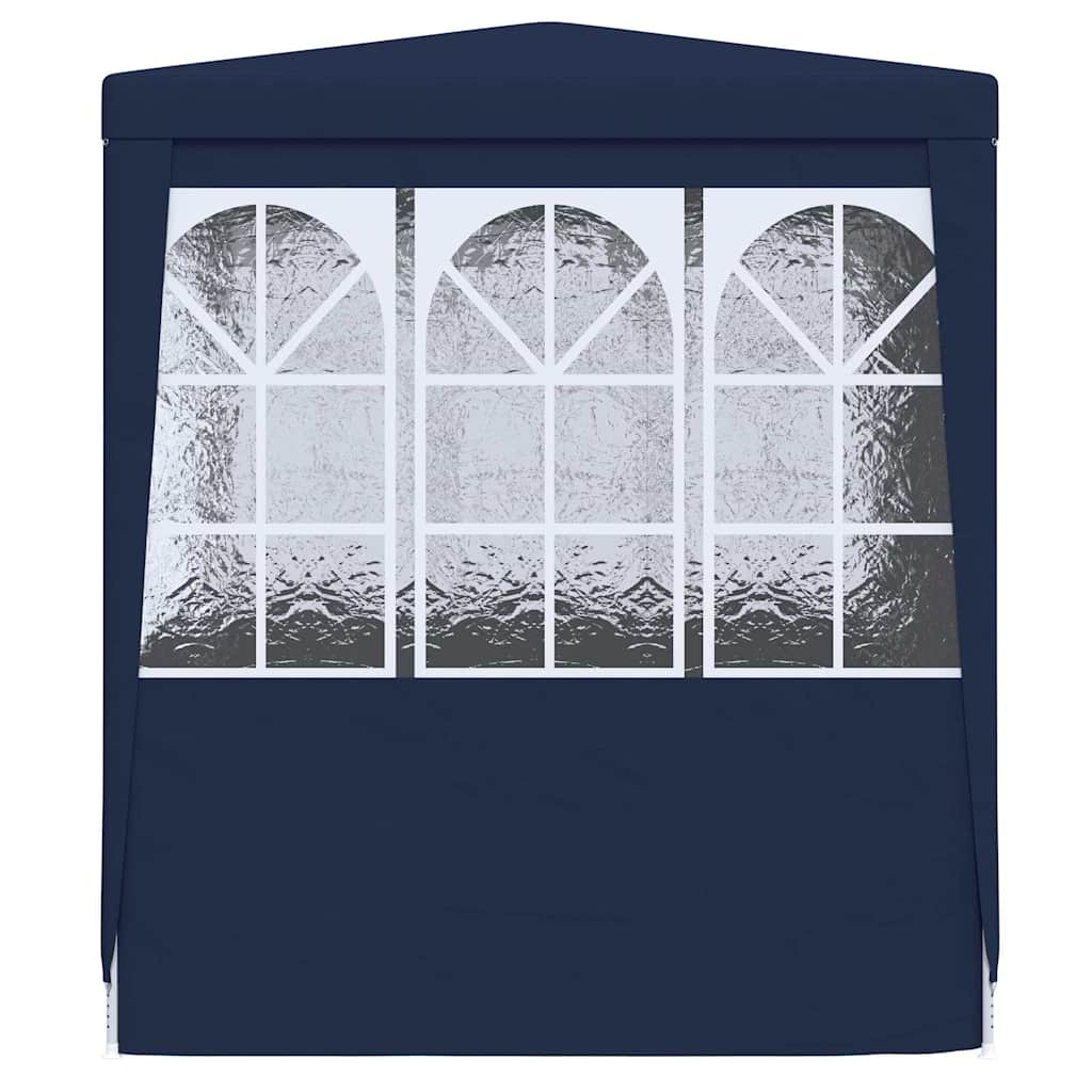 Profi-Partyzelt mit Seitenwänden 2,5x2,5 m Blau 90 g/m²