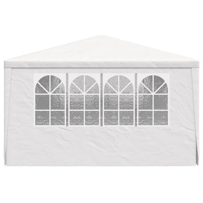 Profi-Partyzelt mit Seitenwänden 4×6 m Weiß 90 g/m²
