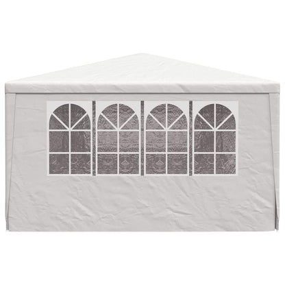 Profi-Partyzelt mit Seitenwänden 4×9 m Weiß 90 g/m²