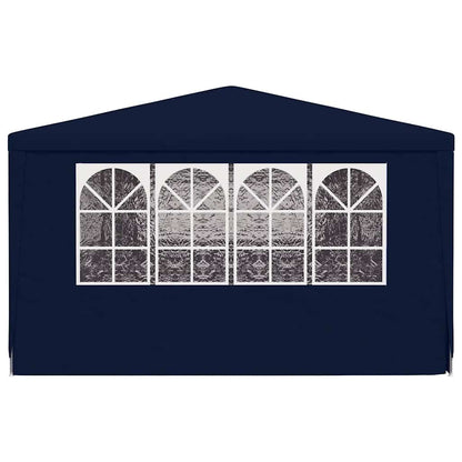 Profi-Partyzelt mit Seitenwänden 4×9 m Blau 90 g/m²