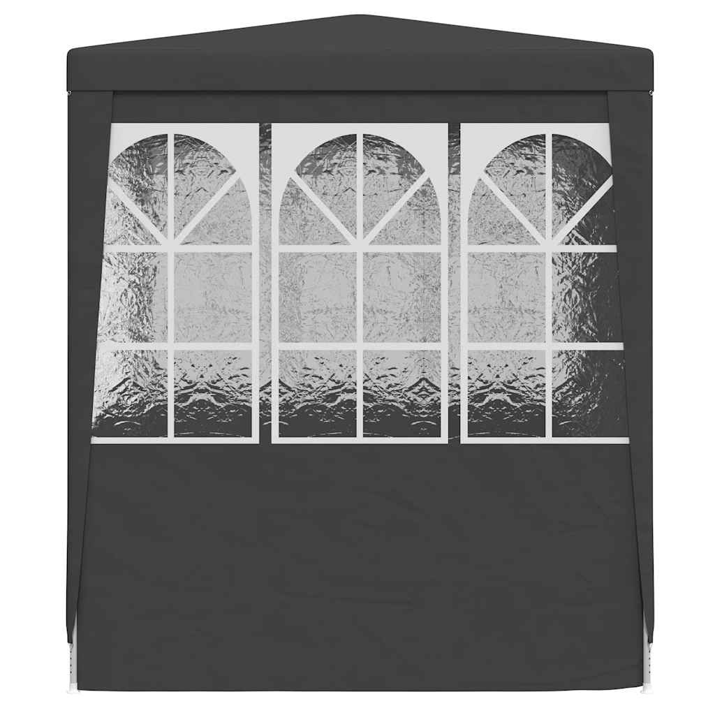 Profi-Partyzelt mit Seitenwänden 2×2m Anthrazit 90 g/m²