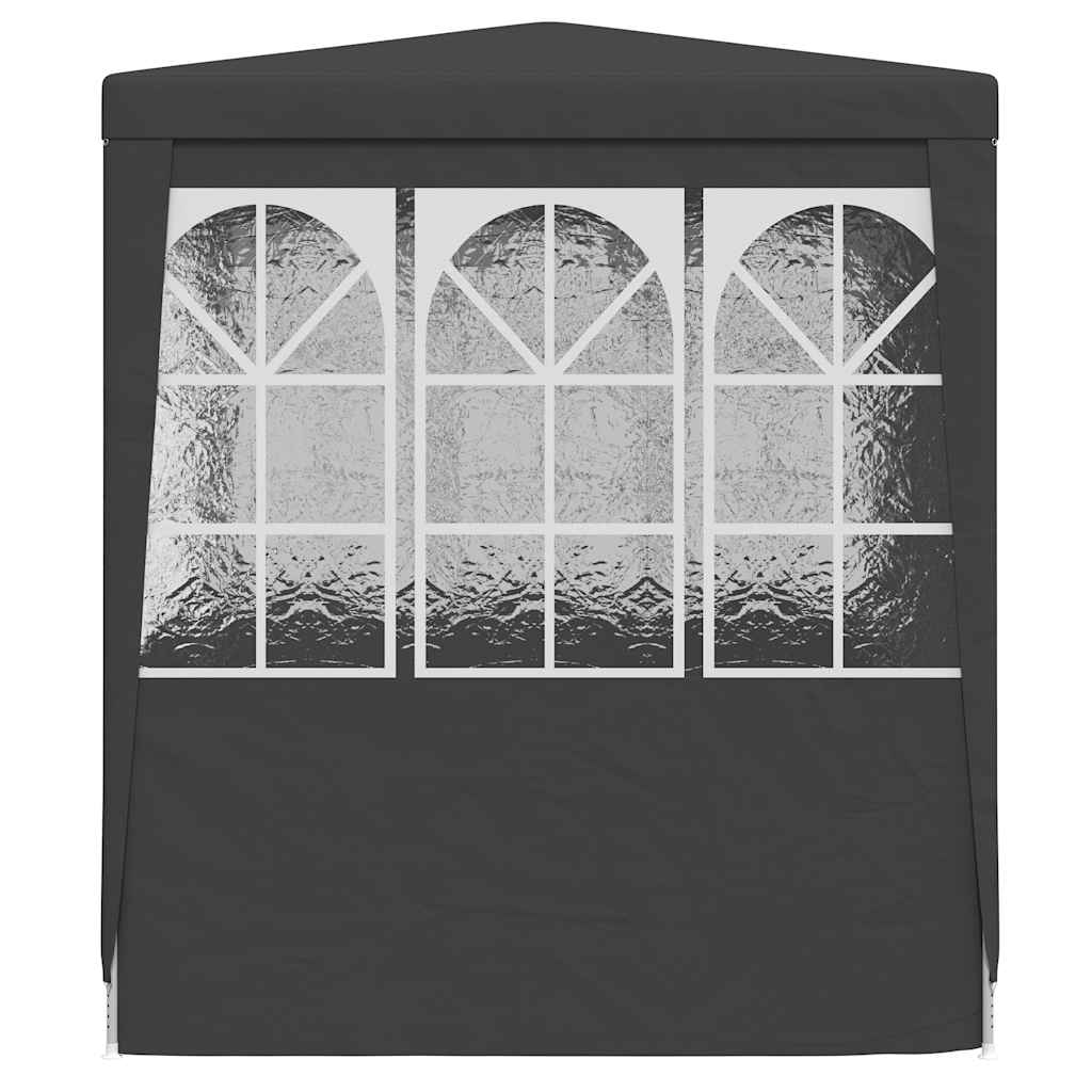 Profi-Partyzelt mit Seitenwänden 2,5×2,5m Anthrazit 90 g/m²