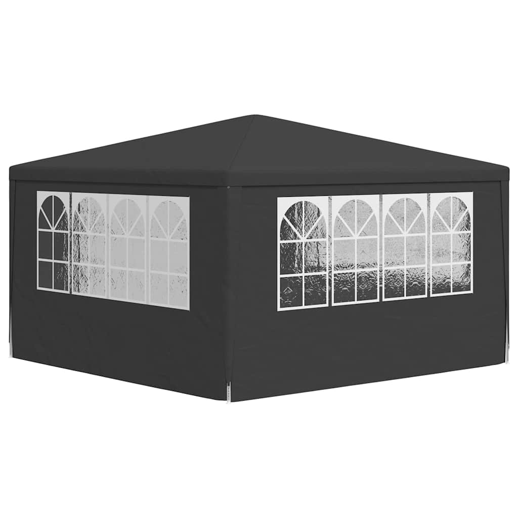 Profi-Partyzelt mit Seitenwänden 4×4 m Anthrazit 90 g/m²