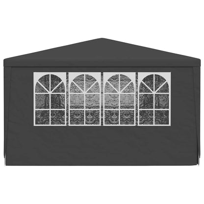 Profi-Partyzelt mit Seitenwänden 4×9 m Anthrazit 90 g/m²