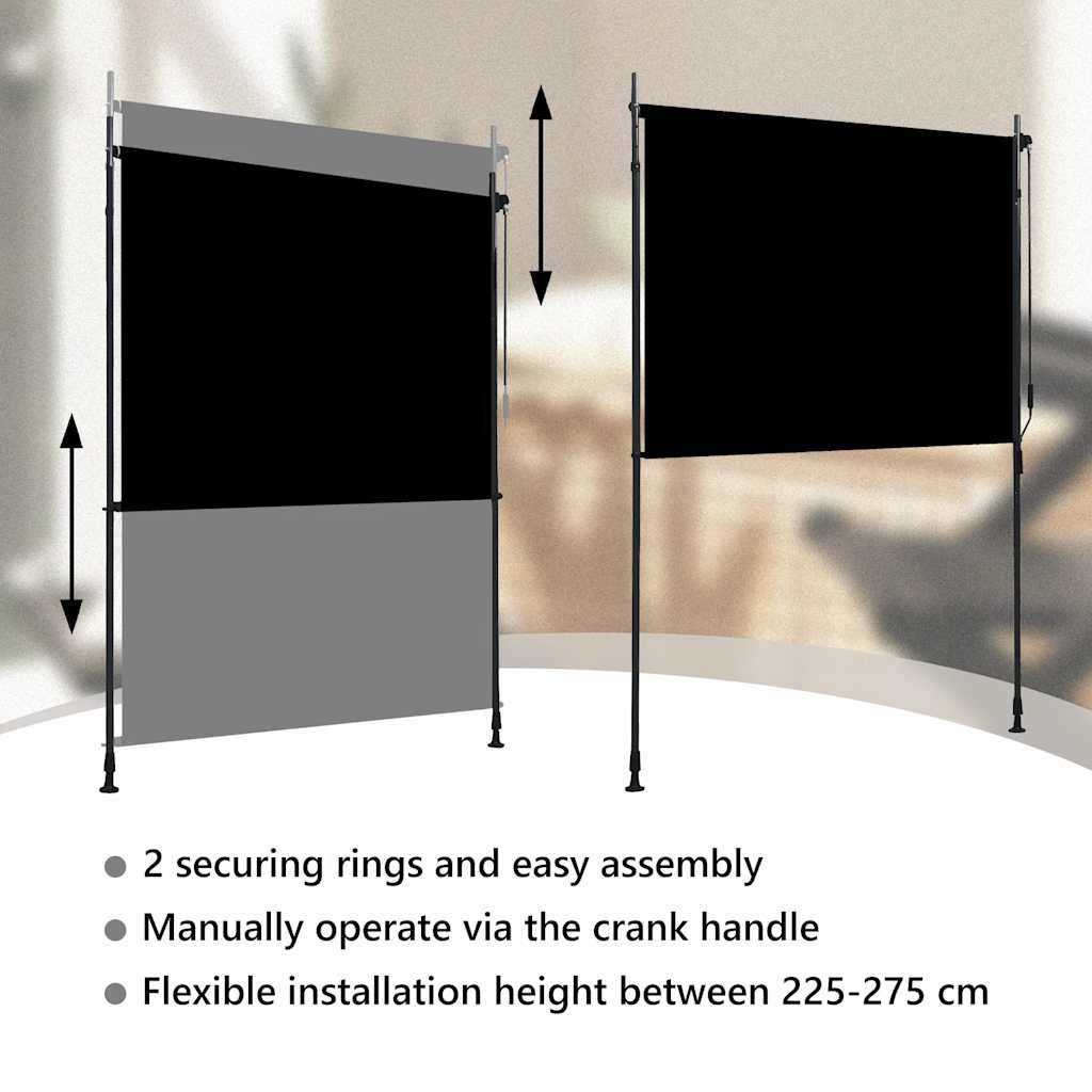 Außenrollo 200 x 270 cm Anthrazit