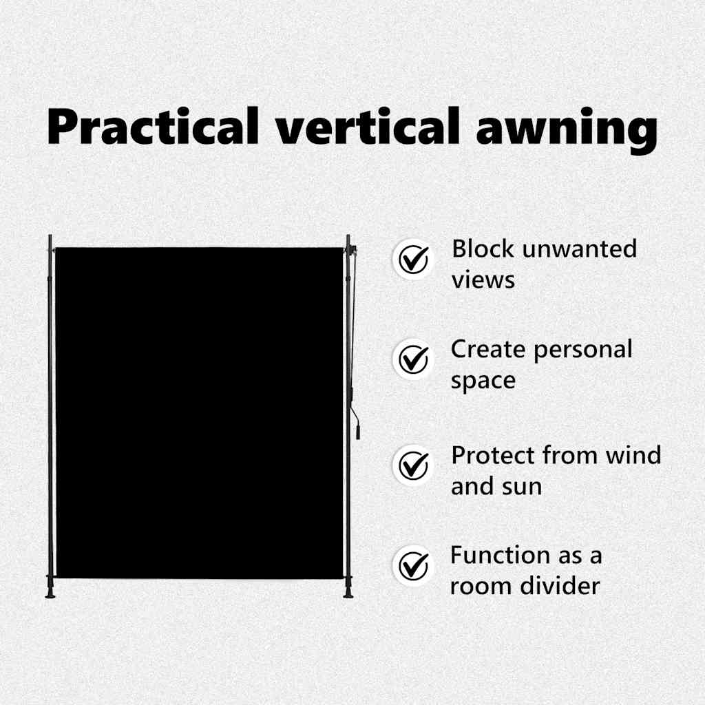 Außenrollo 200 x 270 cm Anthrazit