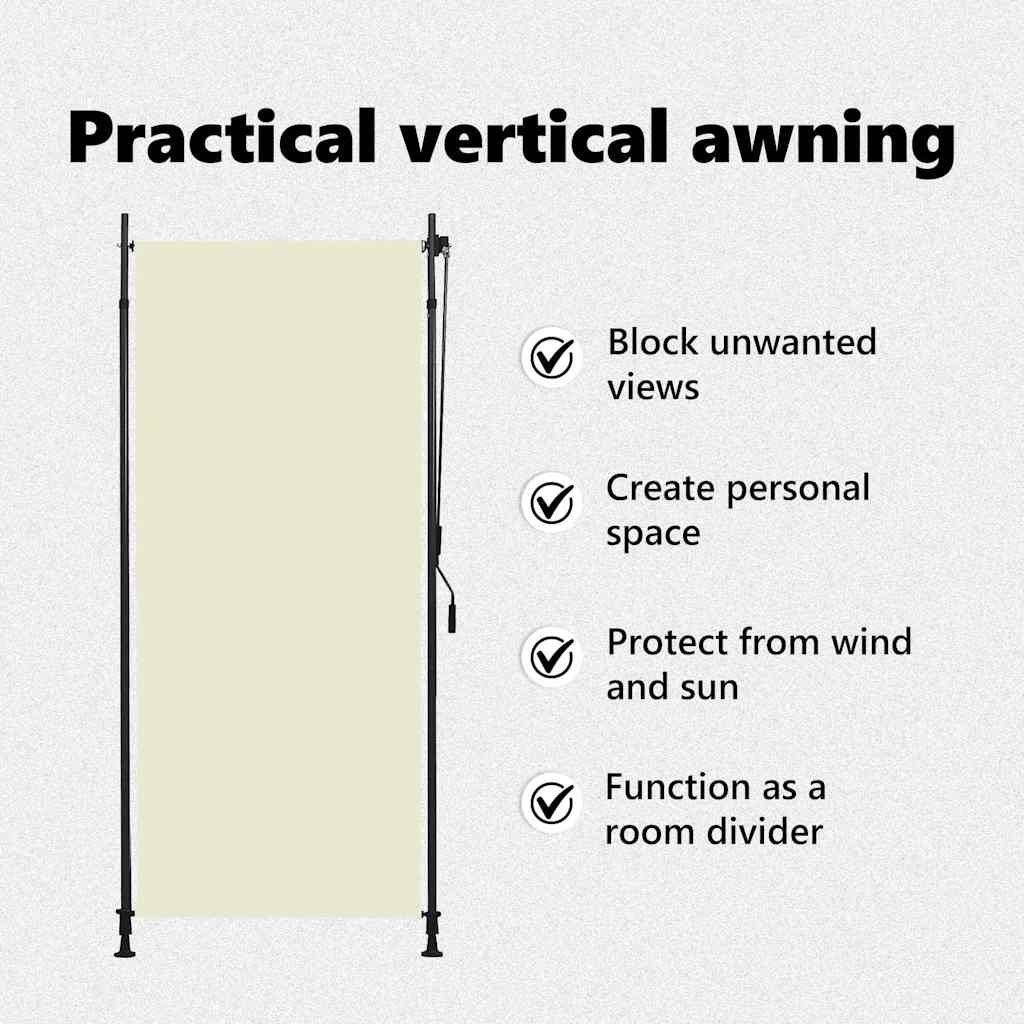 Außenrollo 100 x 270 cm Creme