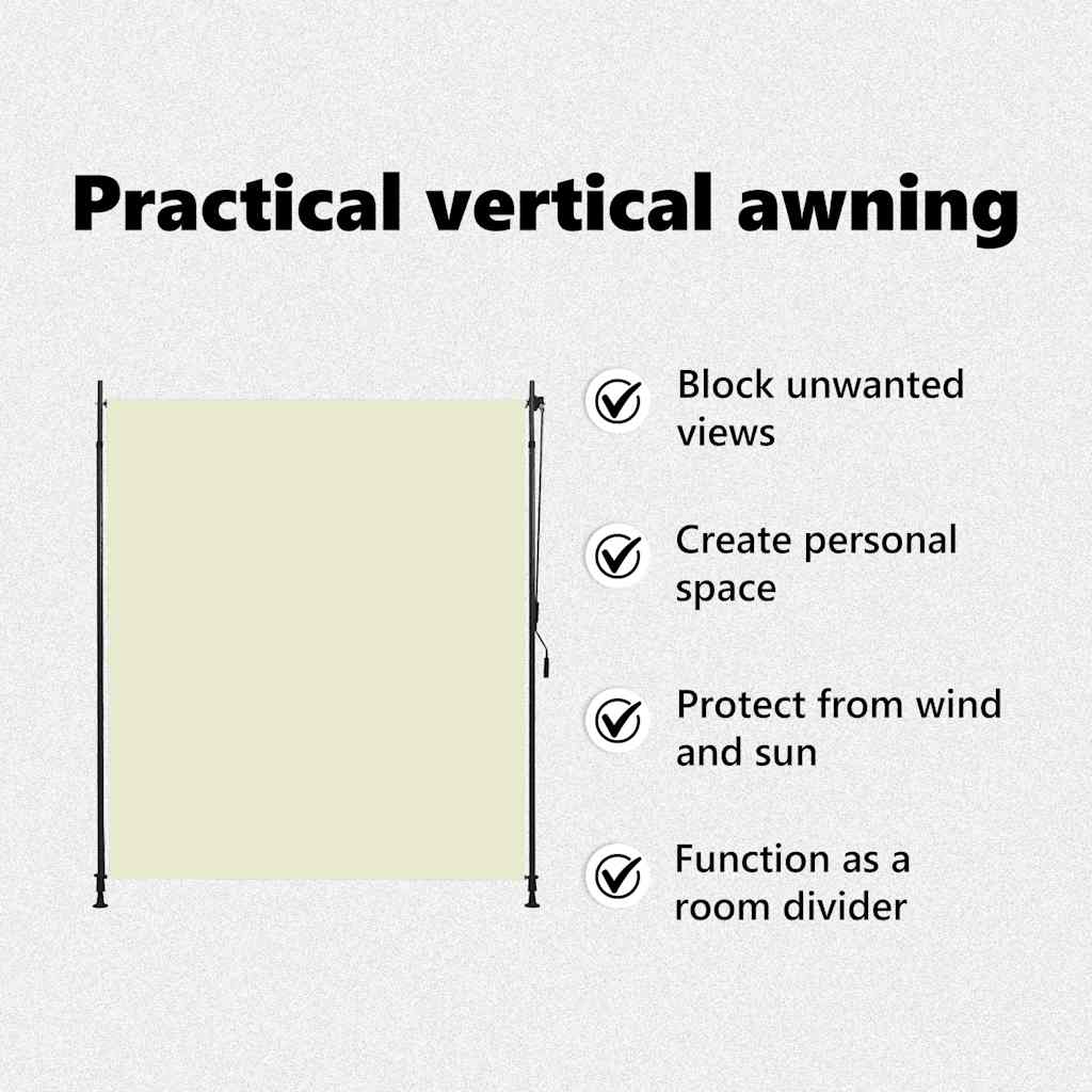 Außenrollo 200 x 270 cm Creme