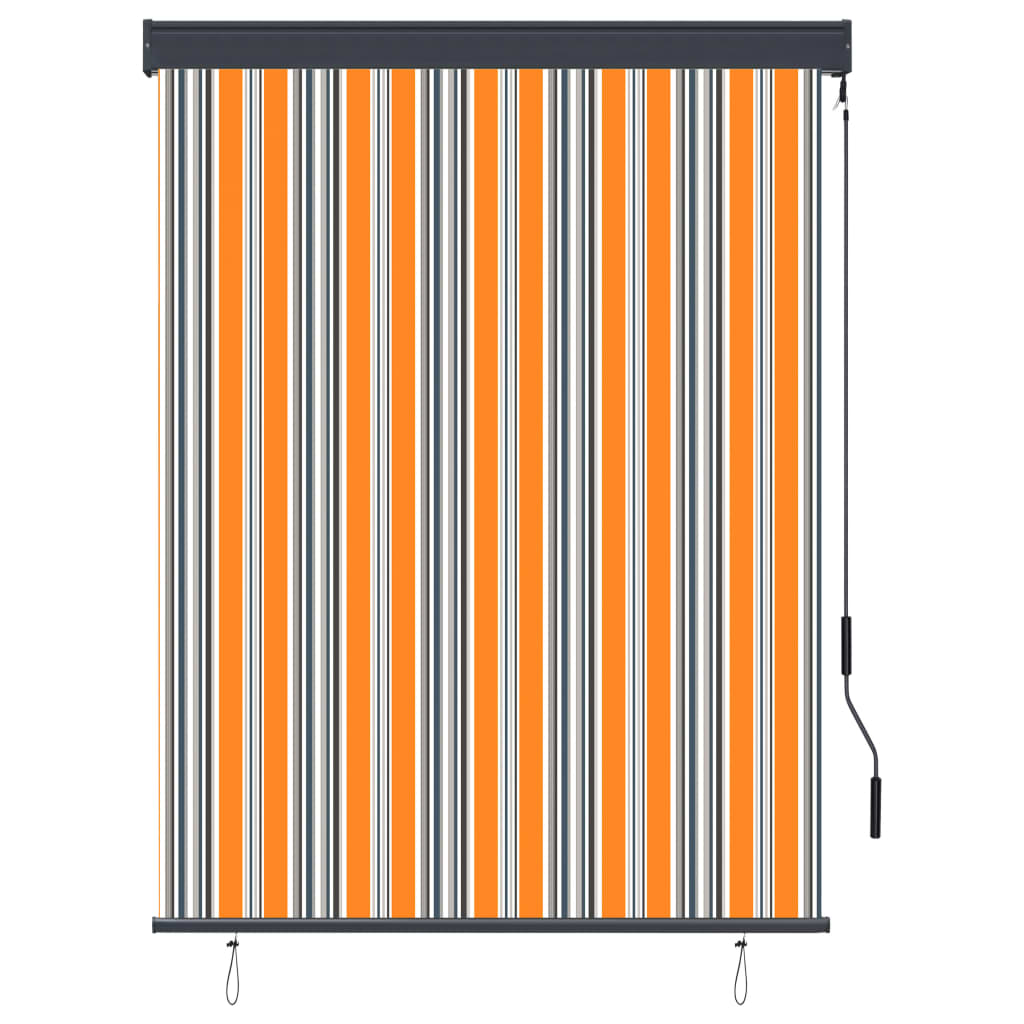 Außenrollo 120 x 250 cm Gelb und Blau