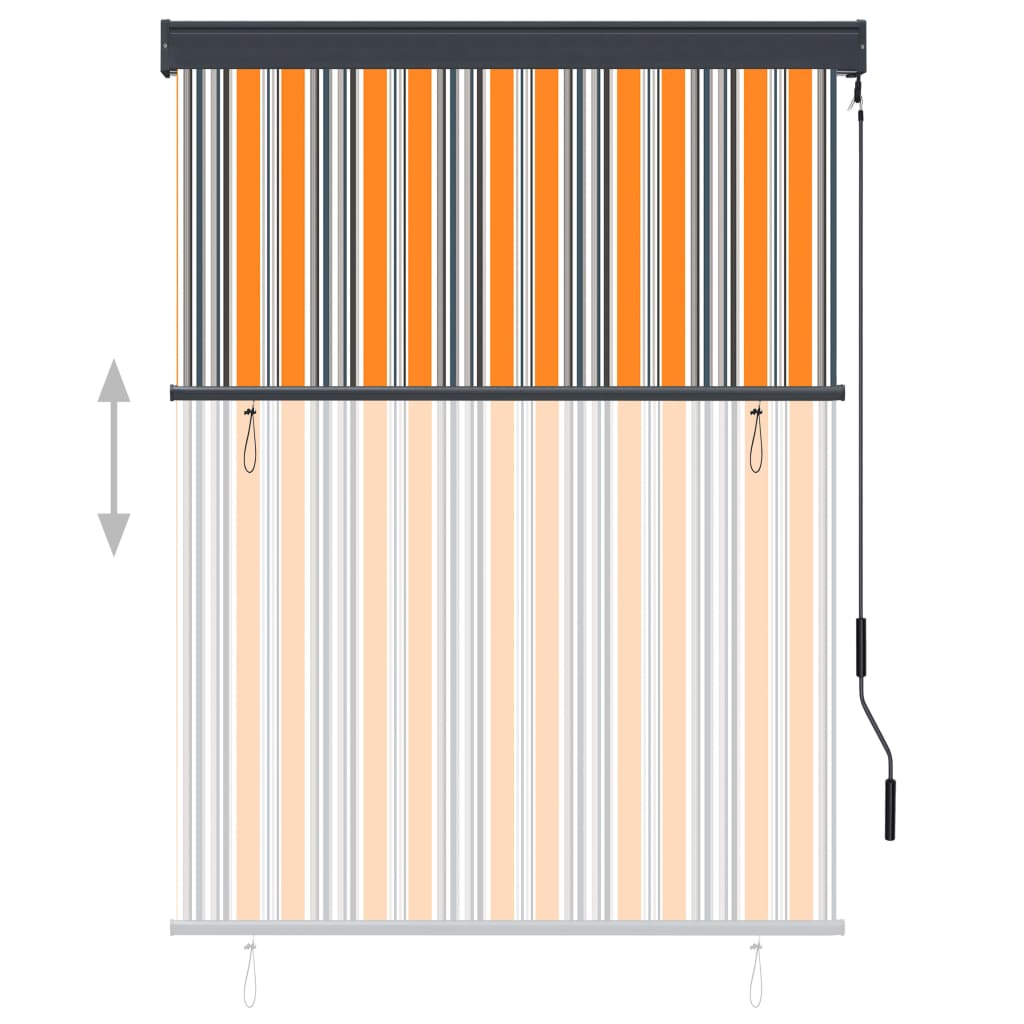 Außenrollo 120 x 250 cm Gelb und Blau