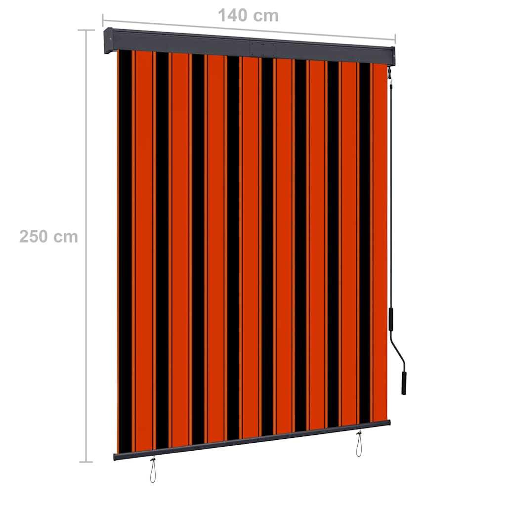 Außenrollo 140x250 cm Orange und Braun