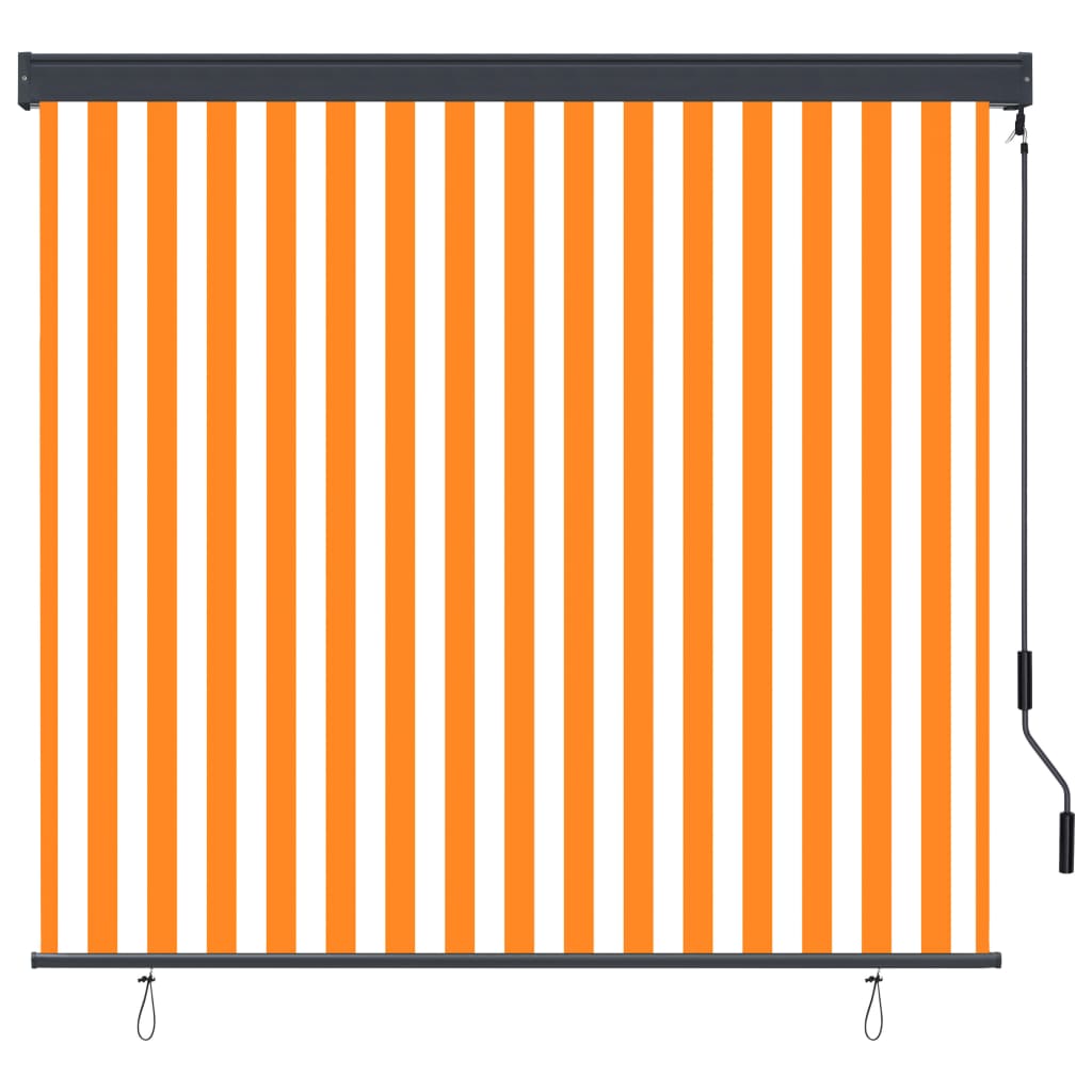 Außenrollo 160x250 cm Weiß und Orange