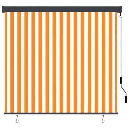 Außenrollo 160x250 cm Weiß und Orange