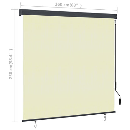 Außenrollo 160x250 cm Creme