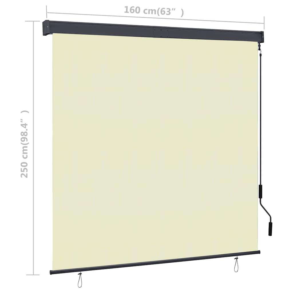 Außenrollo 160x250 cm Creme