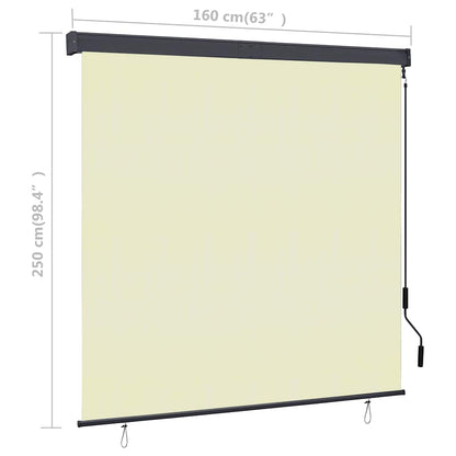 Außenrollo 160x250 cm Creme
