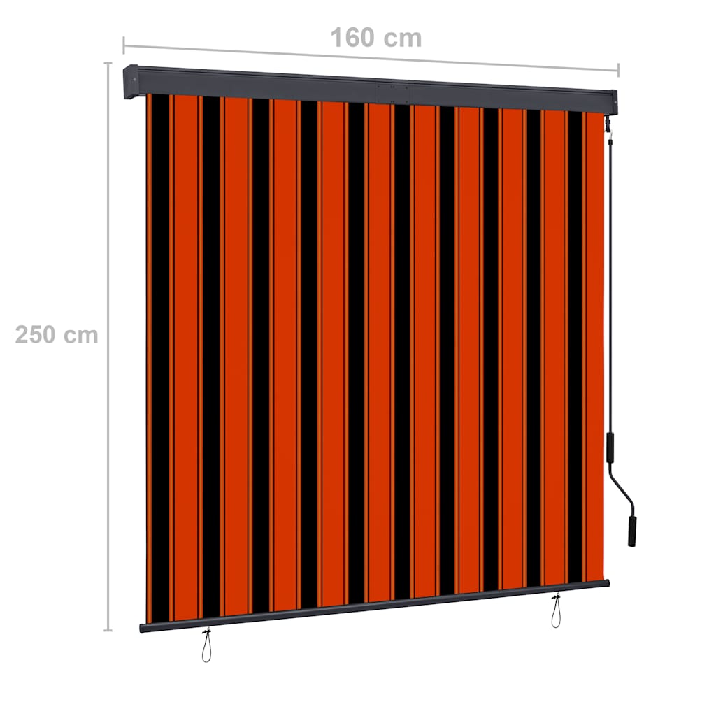 Außenrollo 160x250 cm Orange und Braun