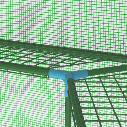 Gewächshaus mit Ablagen Stahl 227x223 cm