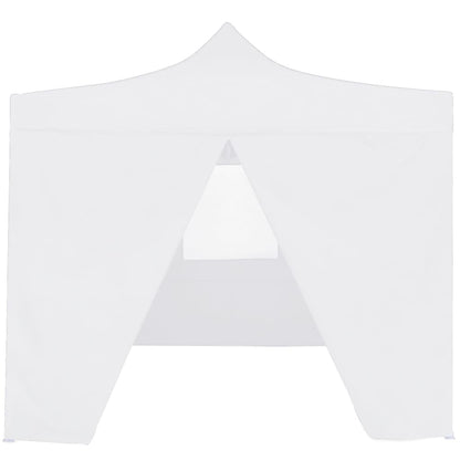 Profi-Partyzelt Faltbar mit 4 Seitenwänden 3×3m Stahl Weiß