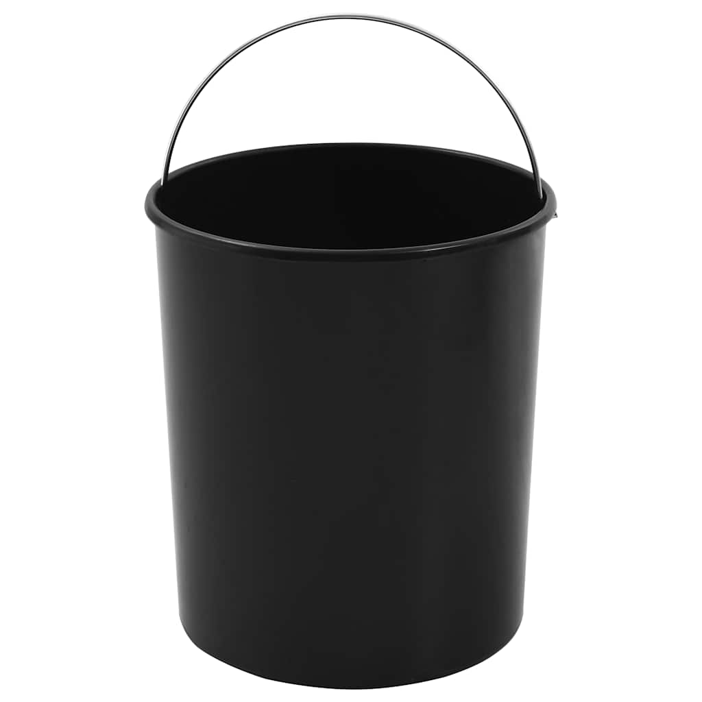 Küchen-Einbau-Mülleimer Edelstahl 8 L Schwarz und Silber 27 x 29 cm