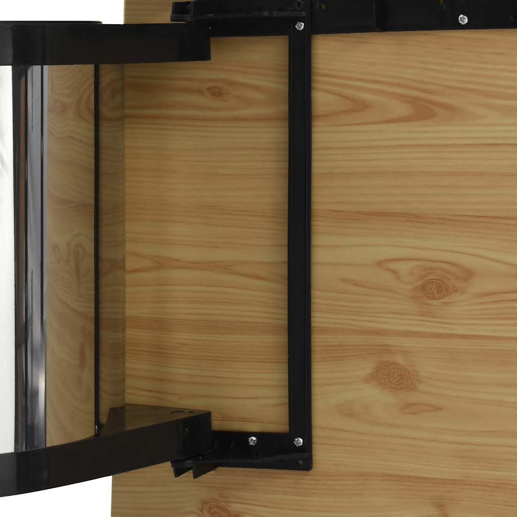 Küchen-Einbau-Mülleimer Edelstahl 8 L Schwarz und Silber 27 x 29 cm