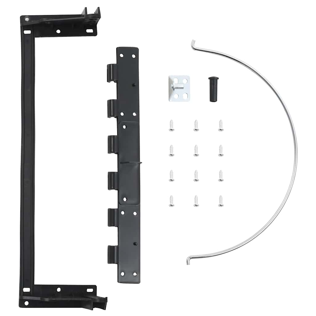 Küchen-Einbau-Mülleimer Edelstahl 8 L Schwarz und Silber 27 x 29 cm