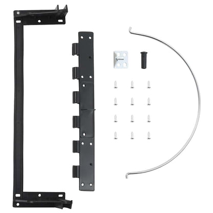 Küchen-Einbau-Mülleimer Edelstahl 8 L Schwarz und Silber 27 x 29 cm