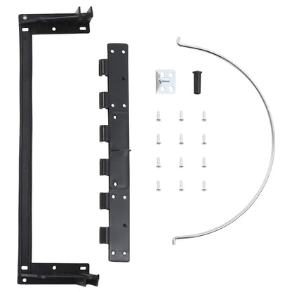 Küchen-Einbau-Mülleimer Edelstahl 12 L Schwarz und Silber 27 x 31 cm