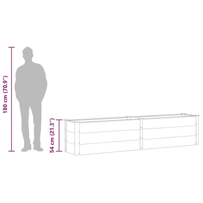 Garten-Hochbeet 250 x 50 x 54 cm WPC Grau