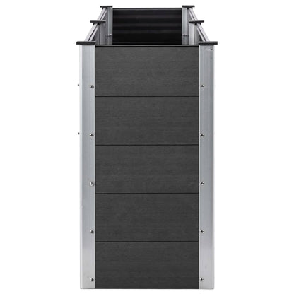 Garten-Hochbeet 250 x 100 x 91 cm WPC Grau