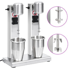 Milchshake-Mixer mit zwei Bechern Edelstahl 2 L
