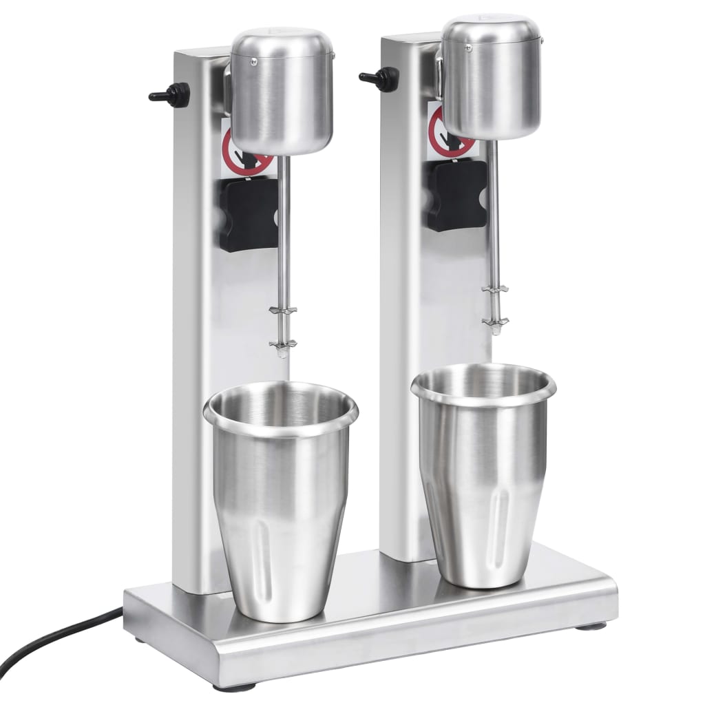 Milchshake-Mixer mit zwei Bechern Edelstahl 2 L