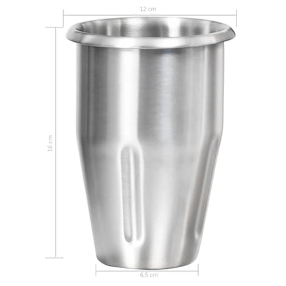 Milchshake-Mixer mit zwei Bechern Edelstahl 2 L