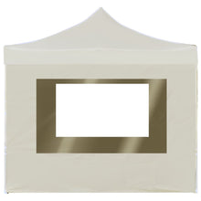 Profi-Partyzelt Faltbar mit Wänden Aluminium 2×2m Creme