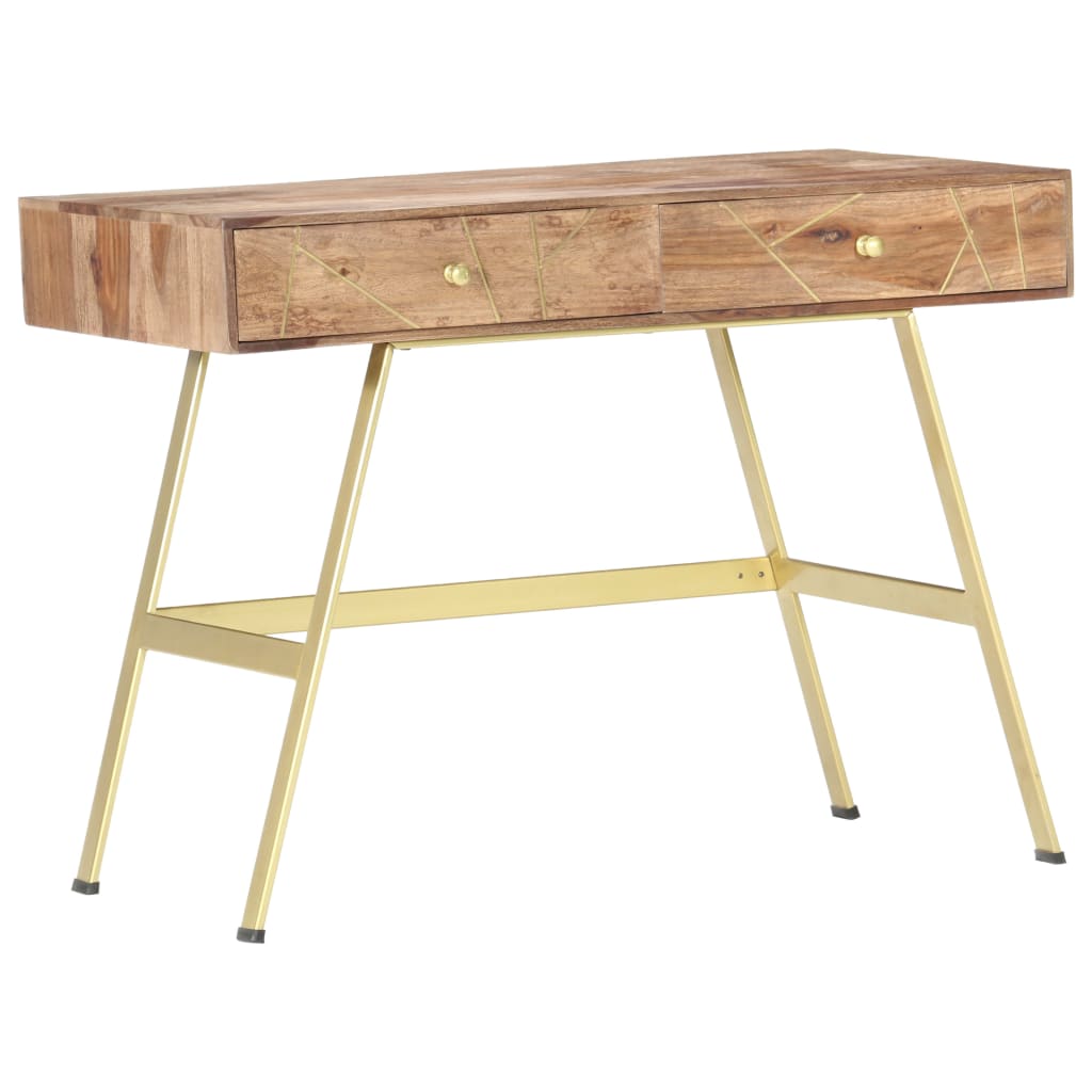 Schreibtisch mit Schubladen 100x55x75 cm Massivholz Akazie