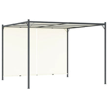 Pergola mit Verstellbarem Dach Cremeweiß 3x3 m Stahl