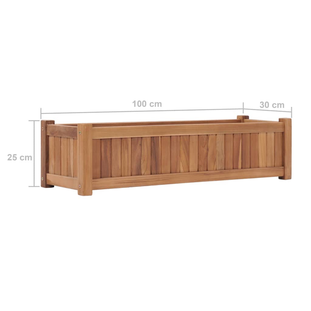 Hochbeet 100x30x25 cm Massivholz Teak
