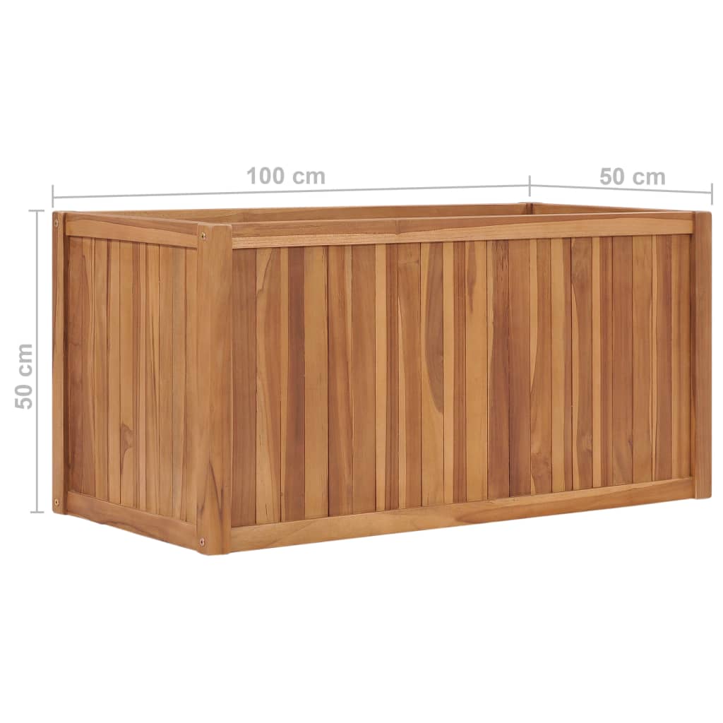 Hochbeet 100x50x50 cm Massivholz Teak