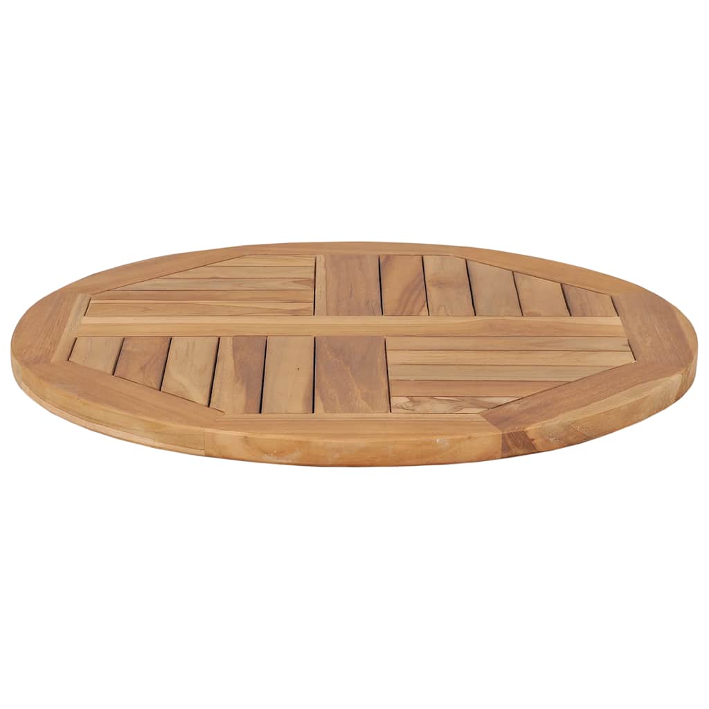 Tischplatte Massivholz Teak Rund 2,5 cm 60 cm