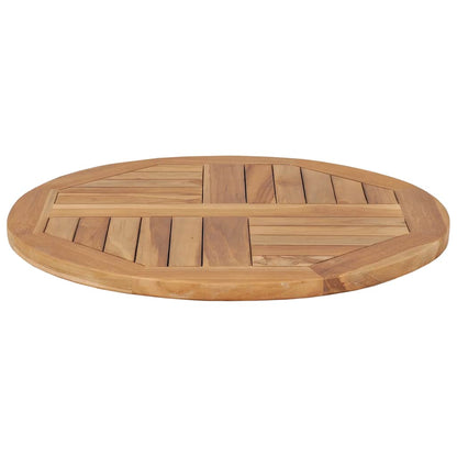 Tischplatte Massivholz Teak Rund 2,5 cm 60 cm