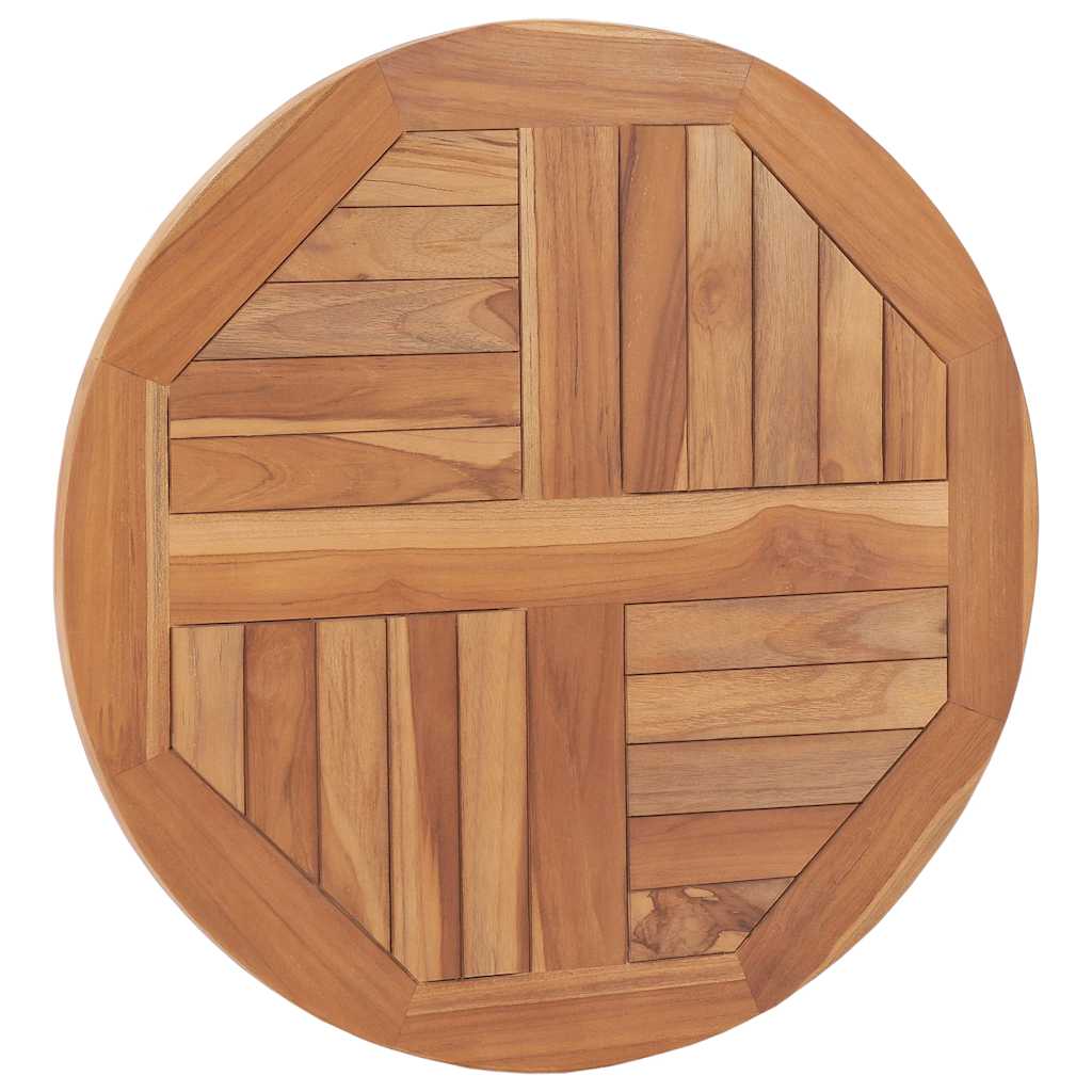 Tischplatte Massivholz Teak Rund 2,5 cm 60 cm