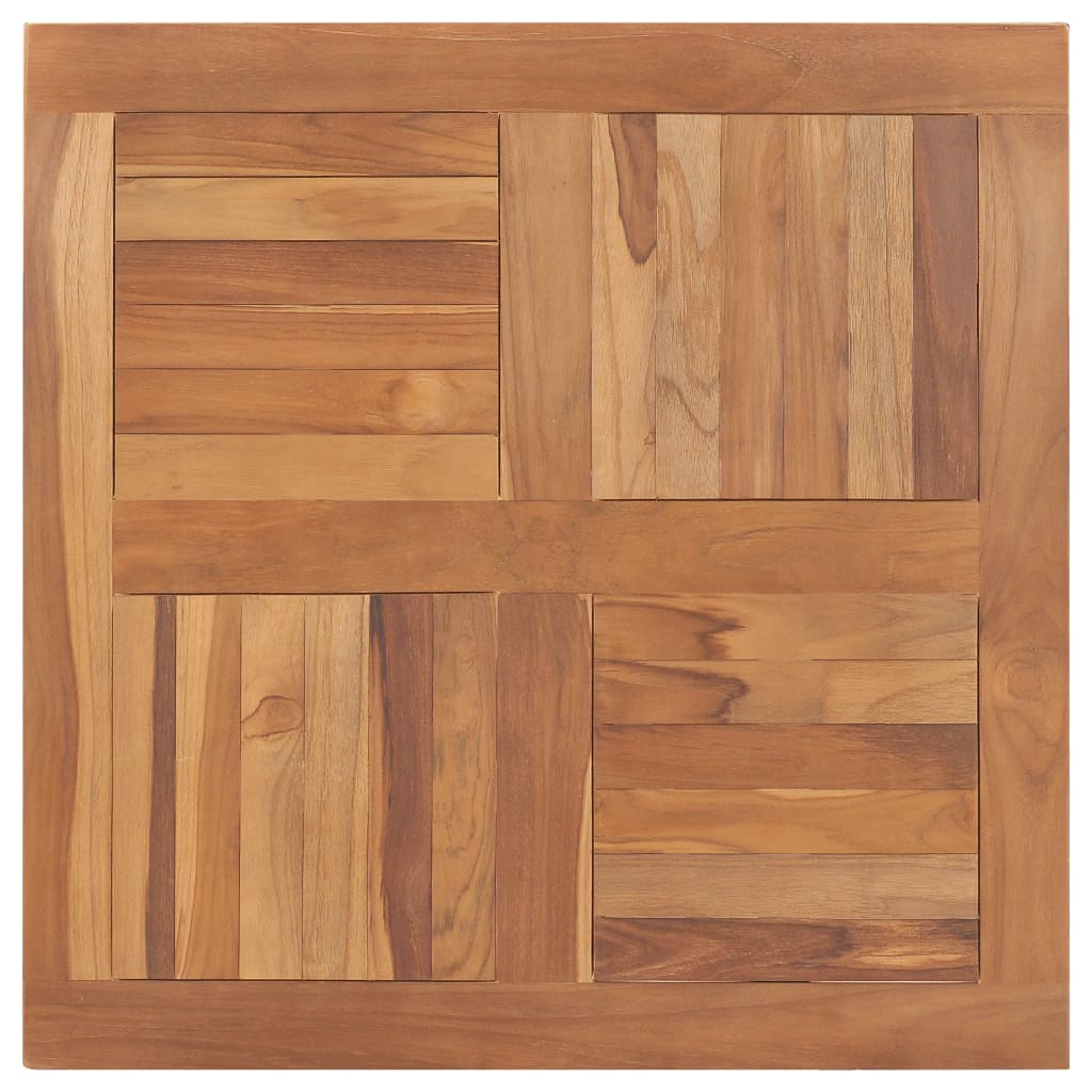 Tischplatte Massivholz Teak Quadratisch 80×80×2,5 cm