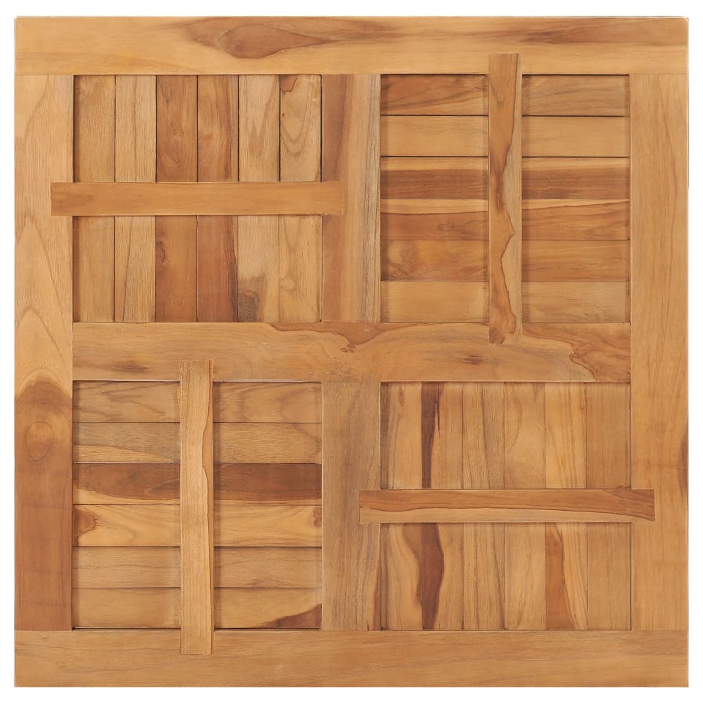 Tischplatte Massivholz Teak Quadratisch 80×80×2,5 cm