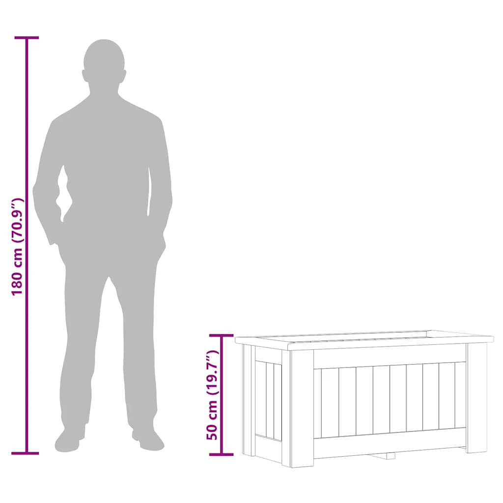 Hochbeet 100 x 50 x 50 cm Kiefernholz Imprägniert
