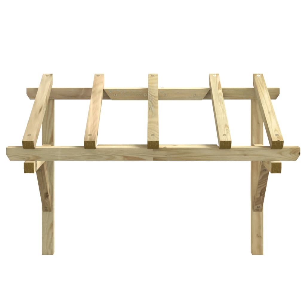 Türvordach 150x100x100 cm Kiefer Massivholz