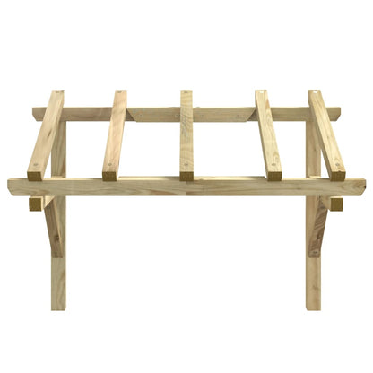 Türvordach 150x100x100 cm Kiefer Massivholz