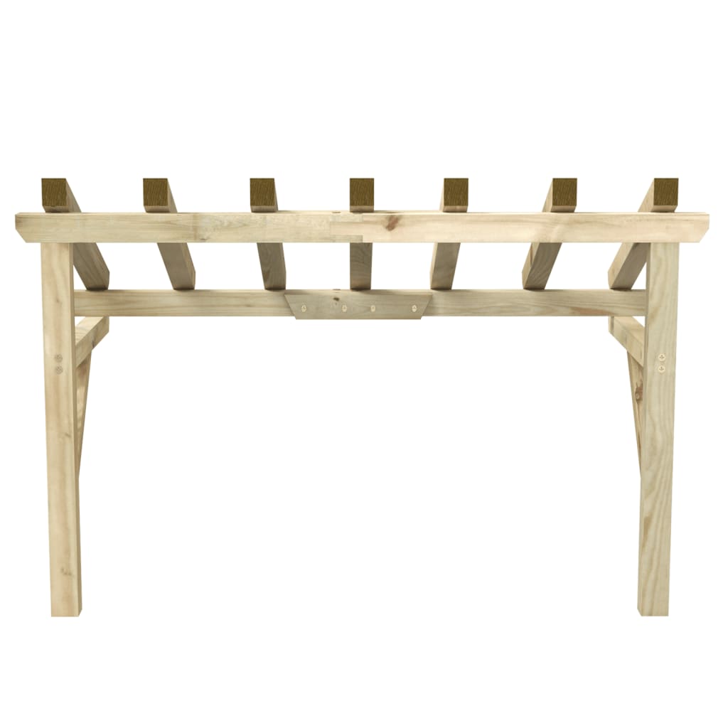 Türvordach 200x100x100 cm Kiefer Massivholz