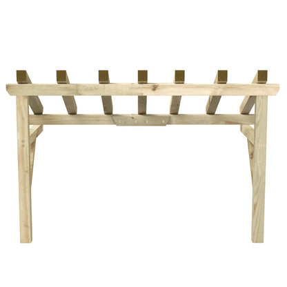 Türvordach 200x100x100 cm Kiefer Massivholz