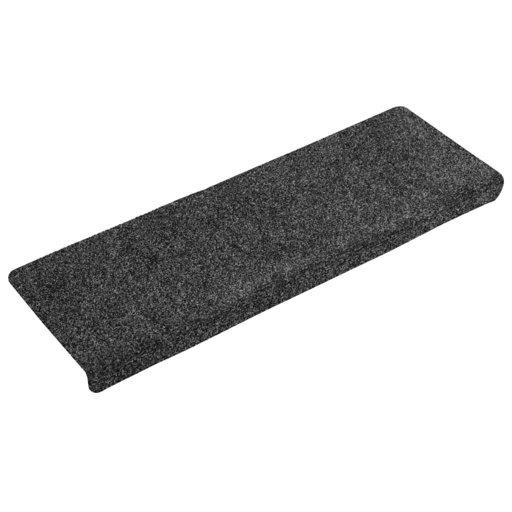 Stufenmatten Selbstklebend 15 Stk. 65x21x4 cm Grau Rechteckiger Rand