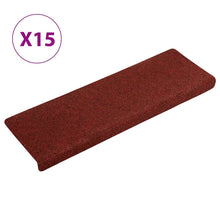 Stufenmatten Selbstklebend 15 Stk. 65x21x4 cm Bordeauxrot Rechteckiger Rand